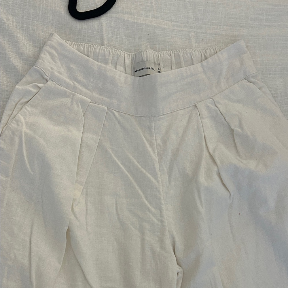 Abercrombie & Fitch Cream Wide Leg Pants